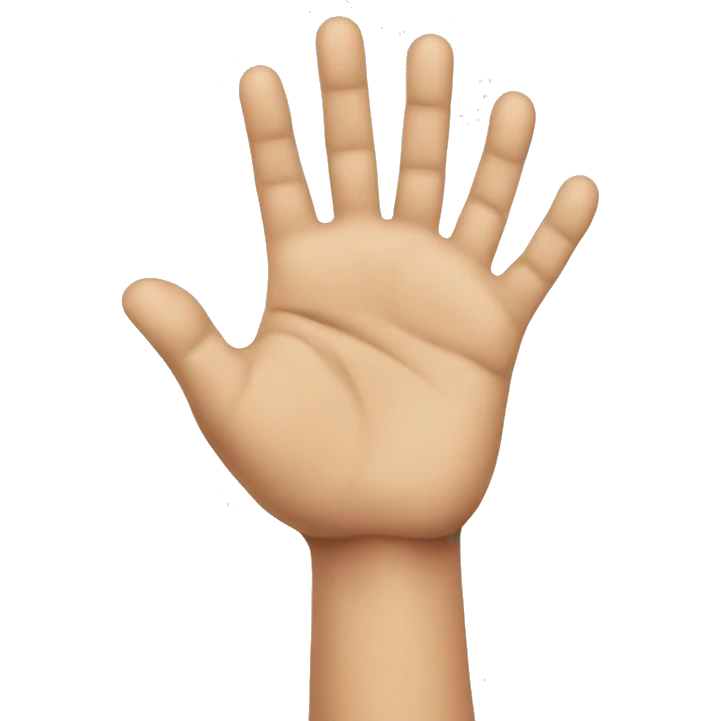 A hand that press on a button emoji