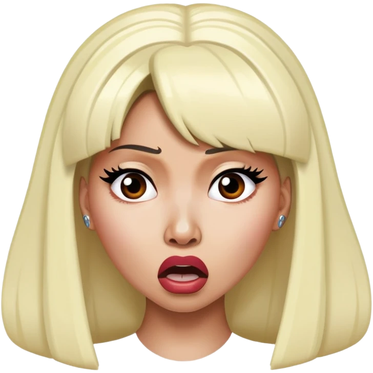 Nicki Minaj frightened  emoji