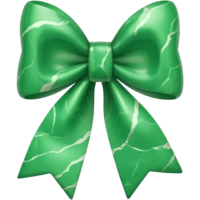 marble green bow emoji