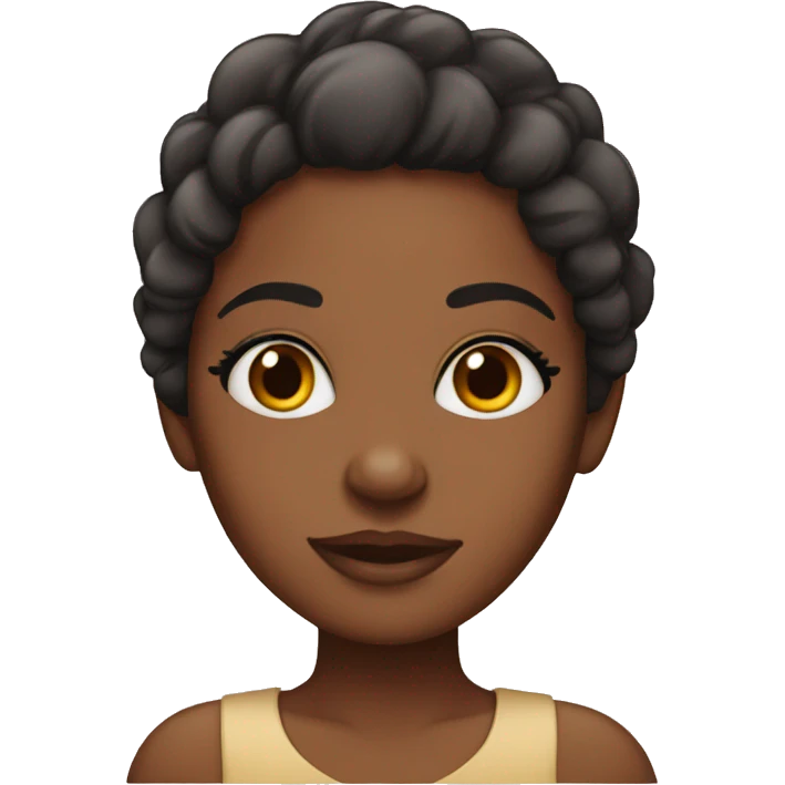 Brown girl with eyelashes emoji