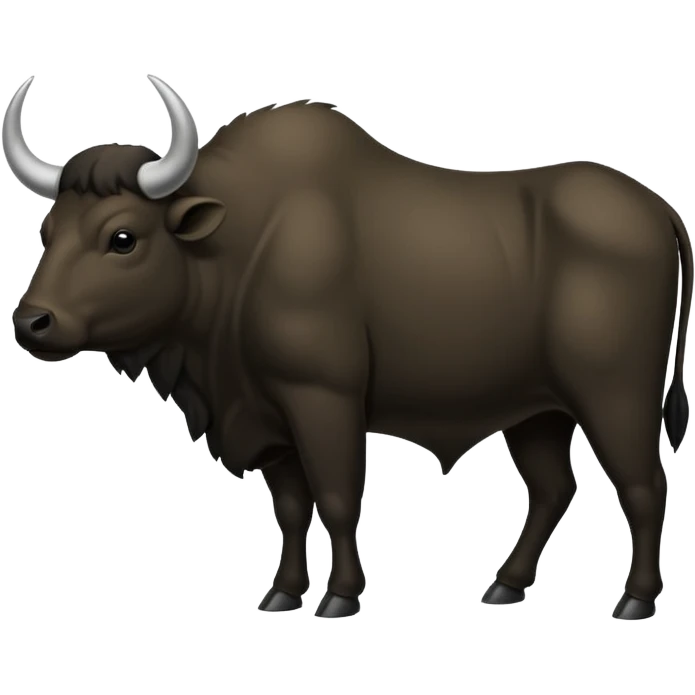 La silhouette du symbole du taureau espagnol en noir  emoji