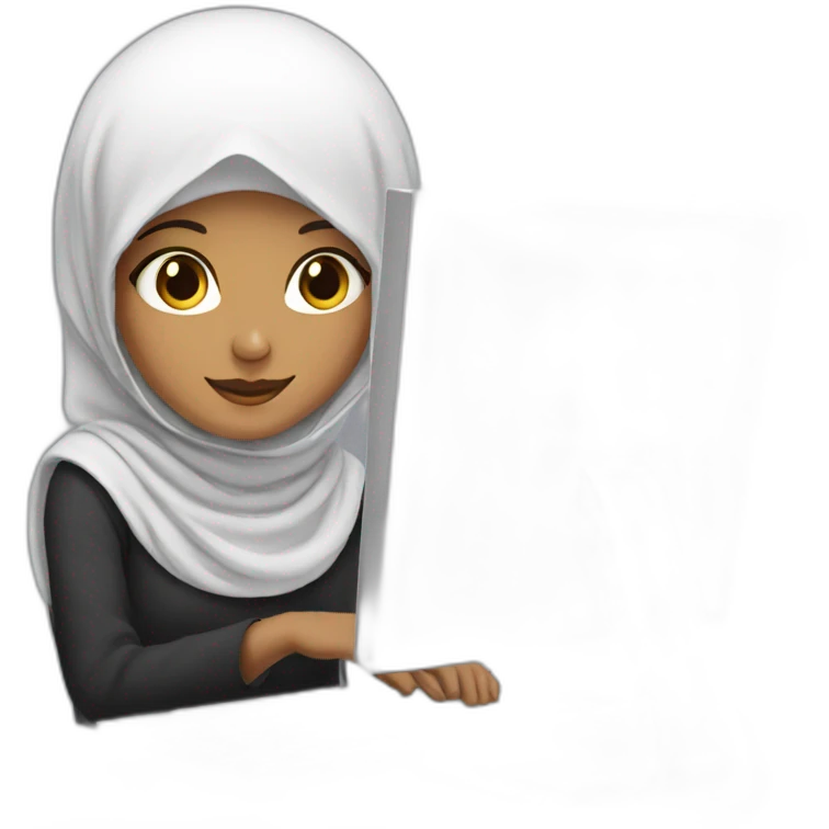 Hijab girl computer emoji