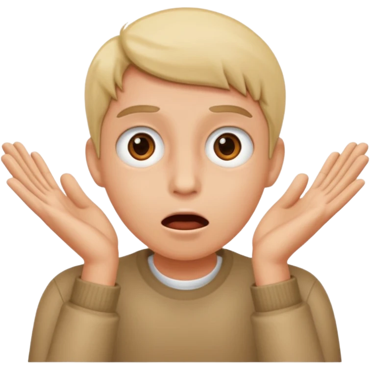 Surprised face with hands on face emoji