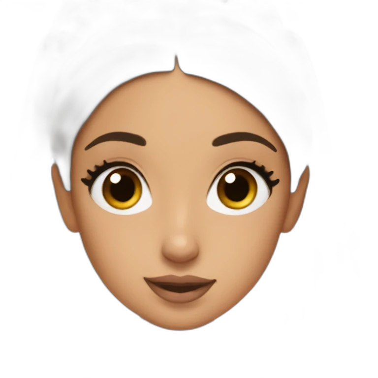 ariana grande with an high ponytai emoji