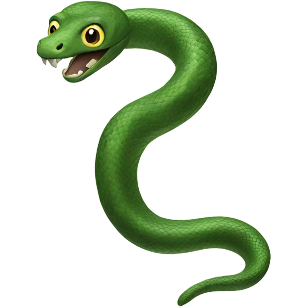 A snake with feet. Wearing shoes.  emoji