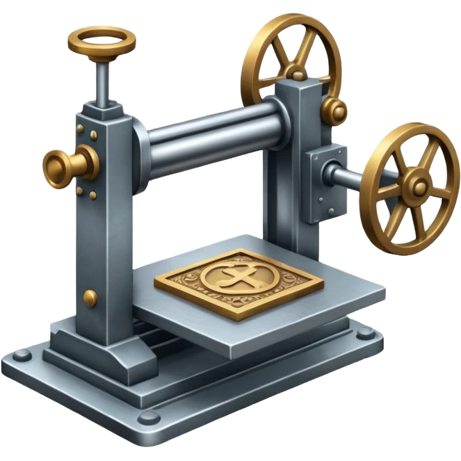 intaglio printing press emoji