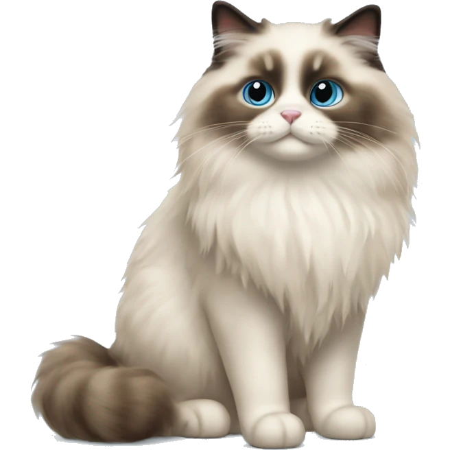 Fluffy Ragdoll cat emoji
