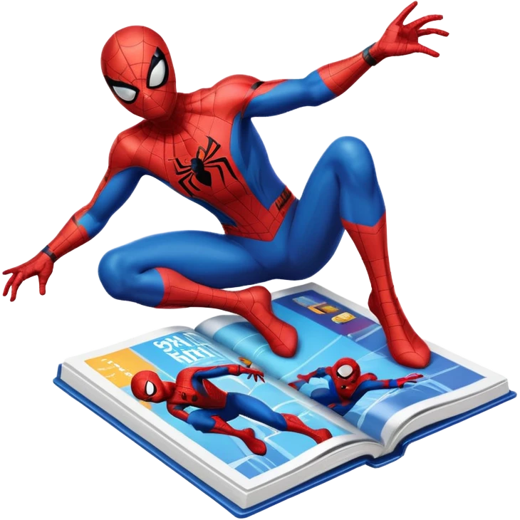 a magazine with Spider-Man on the cover emoji