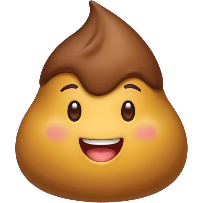 cute poop emoji with a smiling yellow pee drop friend, both with friendly faces emoji