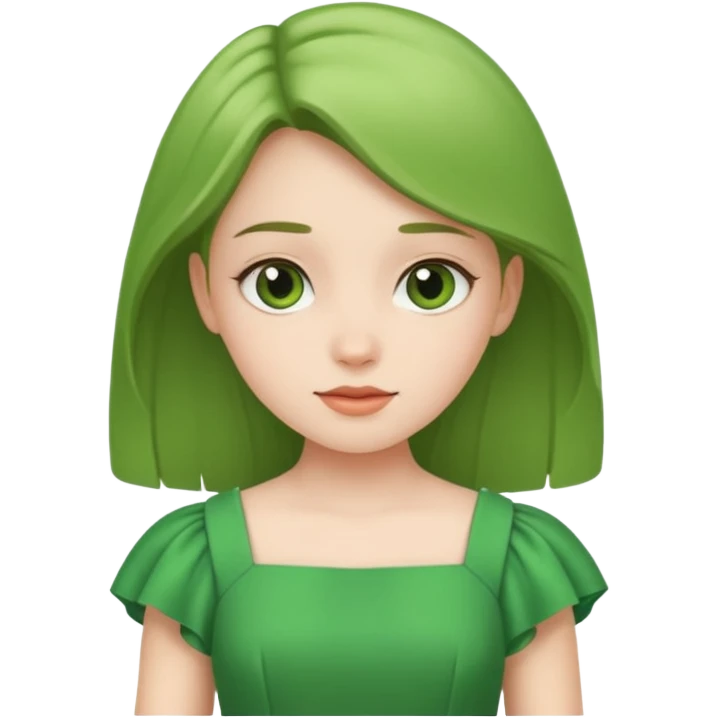 girl in green dress emoji