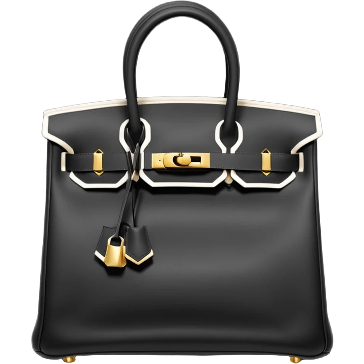 hermes birkin matte black color bag with gold hardware emoji