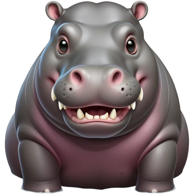 cinematic-hippo-realistic-full-body-standing-emoji,-massive-round-frame-partially-submerged-in-muddy-water,-wide-mouthed-grin-exposing-huge-teeth,-head-tilted-dramatically,-thick-greyish-brown-hide-glossy-from-water,-simplified-yet-realistic-focused-features,-highly-detailed,-glowing-with-an-almost-sarcastic-glow emoji
