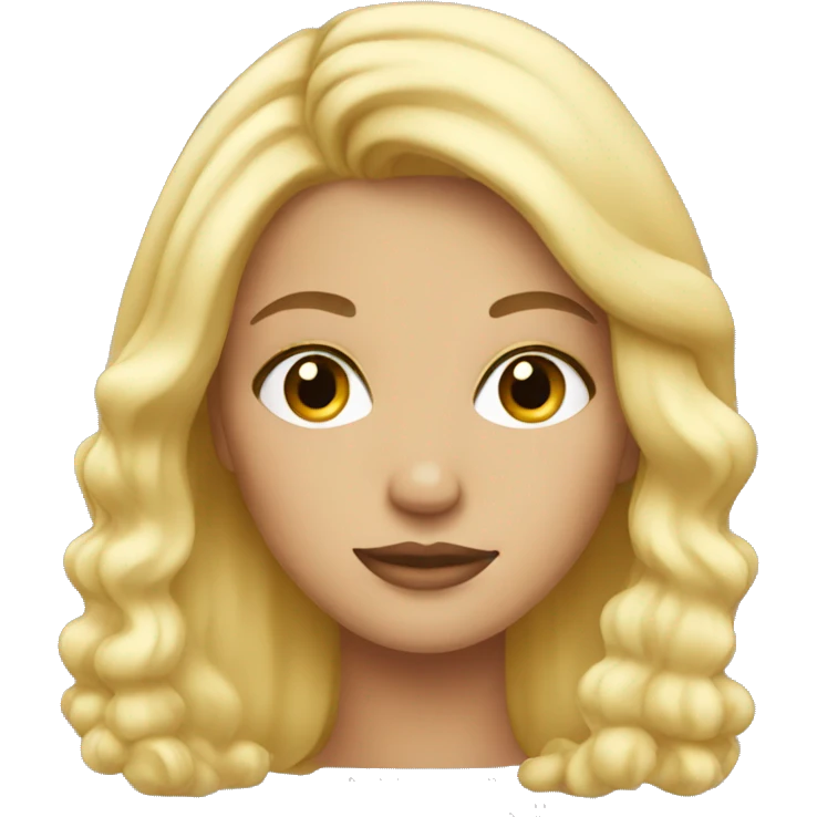 Blonde with lashes emoji