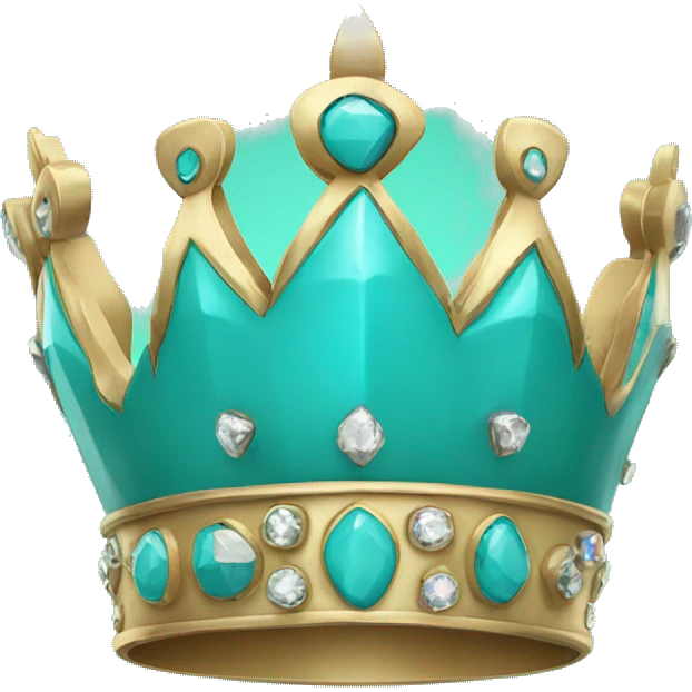 turquoise crown with gems emoji