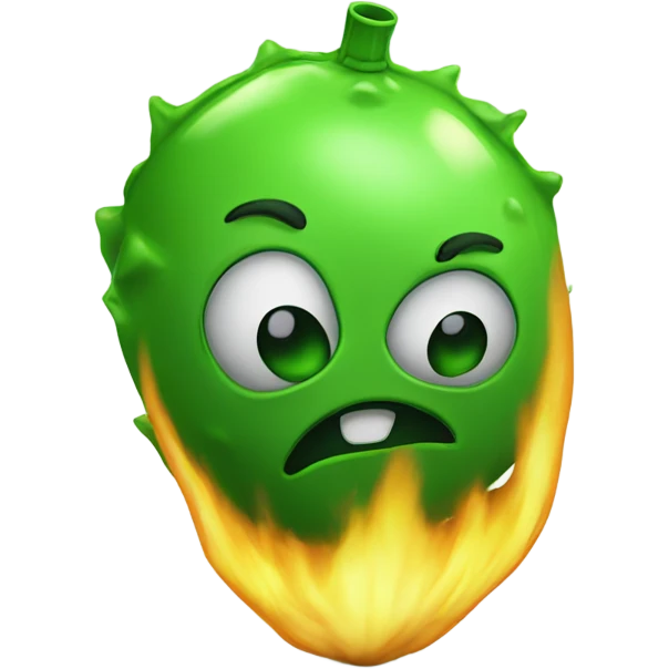 Smelly green bomb emoji