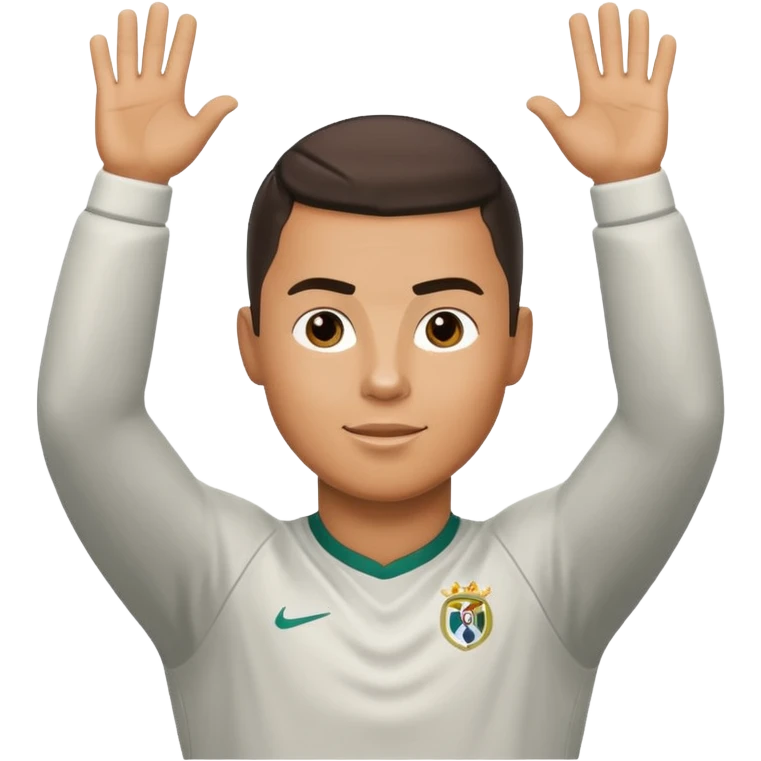 Ronaldo raises his hands  emoji