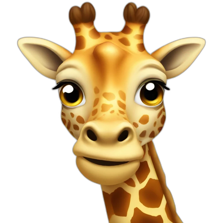 Smiling giraffe emoji