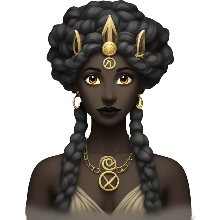 Hekate goddess of the night and magic- triple goddess black emoji