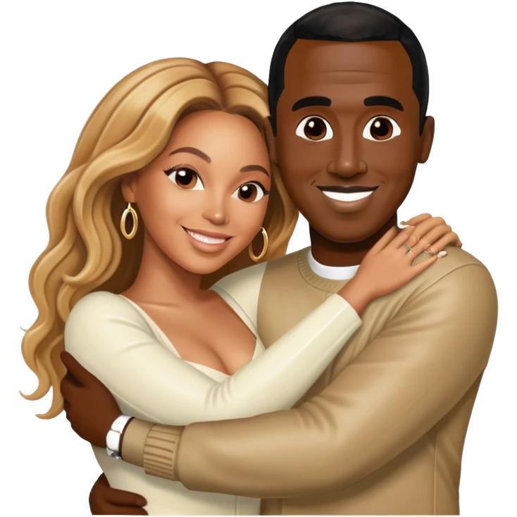 beyoncé and diddy hugging emoji