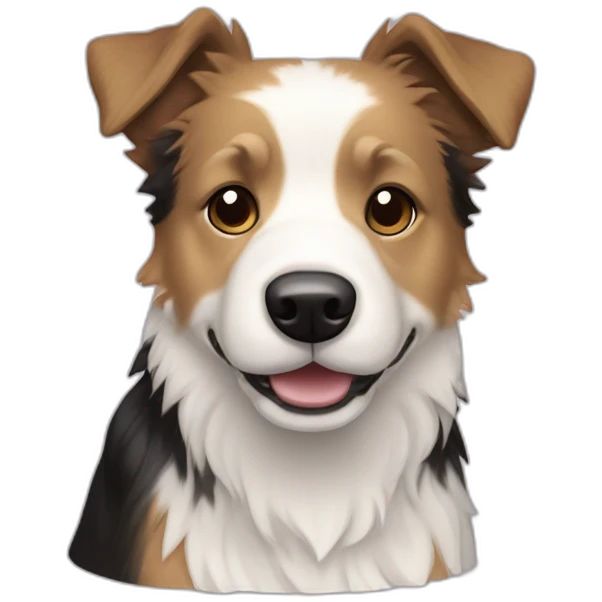 do, short-hair, mostly-black, white-feet, white-chest, white-stripe-down-face, border-collie-mcnab-terrier emoji