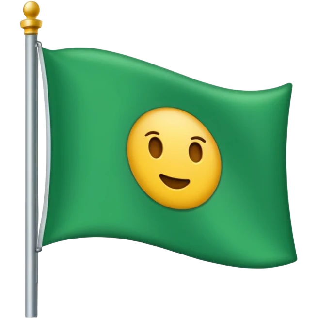 sin caras, una bandera nomal verde emoji