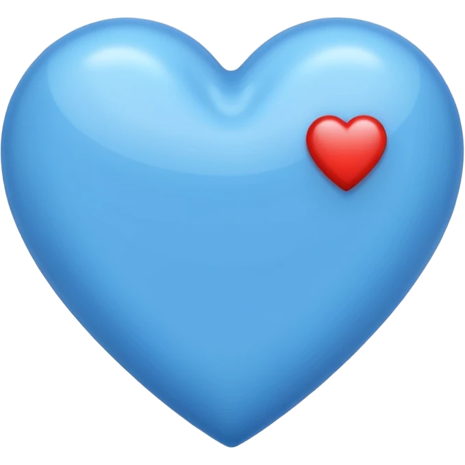 Blue heart with measuring scale emoji