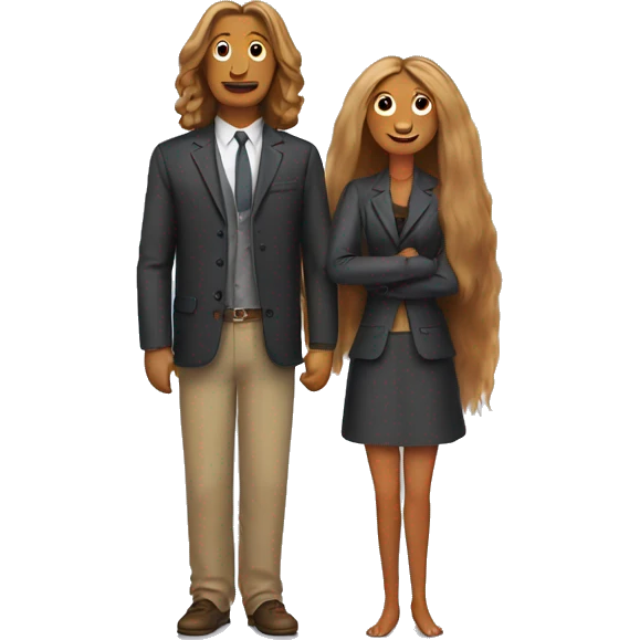 Couple with two long-haired dachshunds emoji