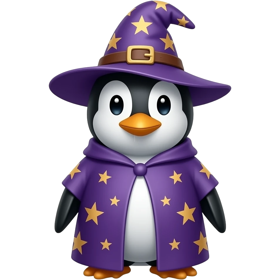 Penguin Wizard emoji