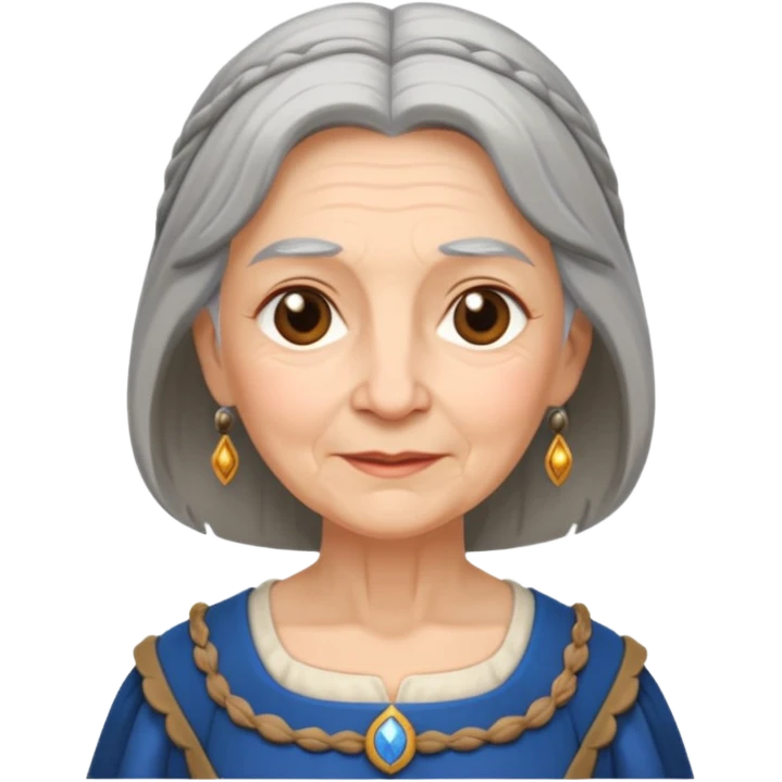 The kind and amiable grandmother in medieval fairy tales emoji