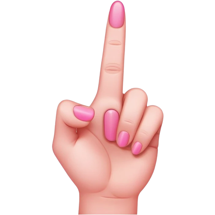 pink middle finger emoji
