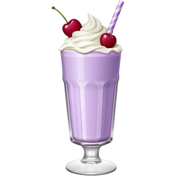 Milkshake light purple with high glass emoji