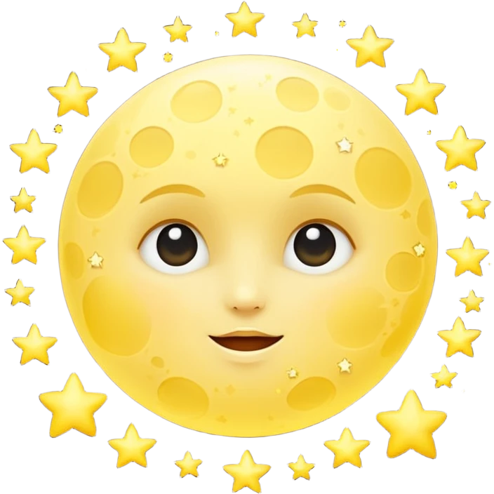 moon with little stars emoji