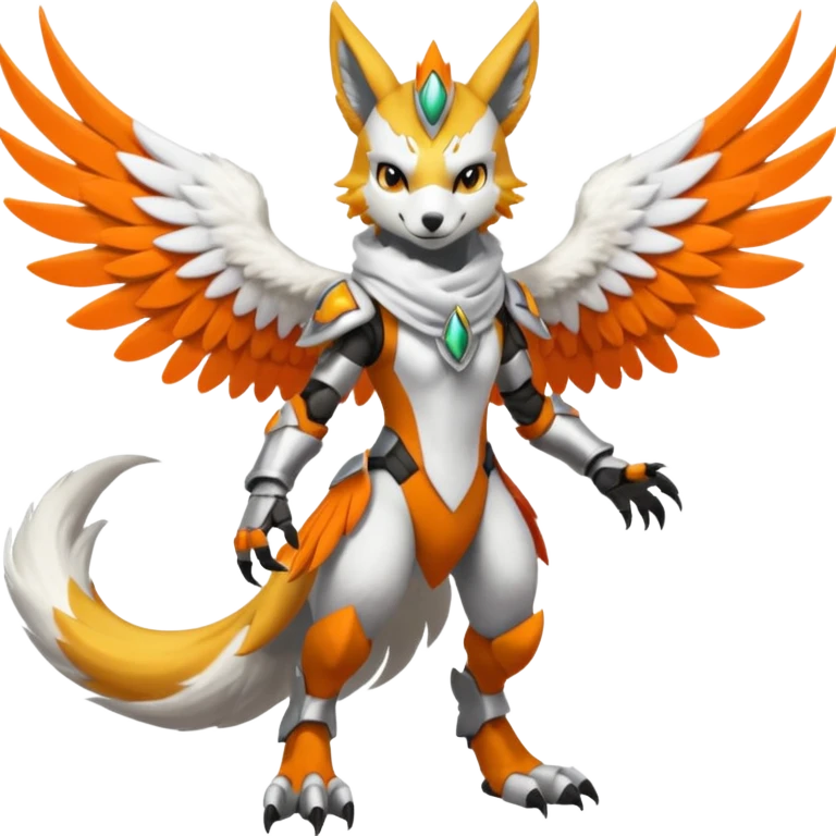 Meloetta-Renamon-Wargreymon-Sergal-Pokémon-Digimon-Fakémon-fusion-hybrid-creature emoji