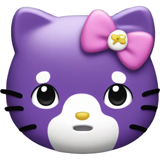 purple hello kitty  emoji