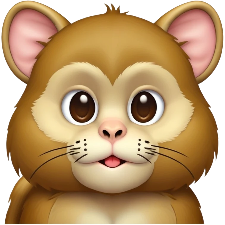 combine 🐵😽 together I want it to be mainly a monkey, but with the Kissy cat face so not a cat at all a monkey with a Kissy cat face. emoji