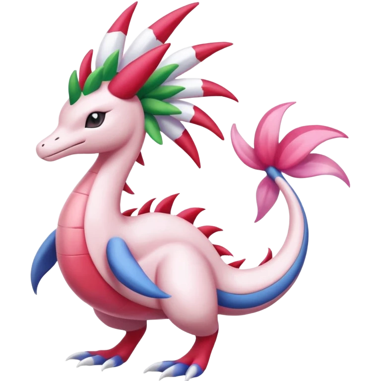 Mezprit-Milotic-Shaymin-Palkia-Pokémon-fusion, full body emoji