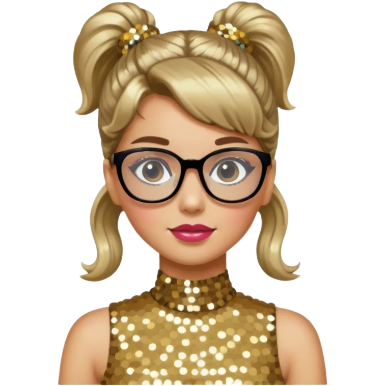 80'S DICO GIRL WITH GLASSES emoji