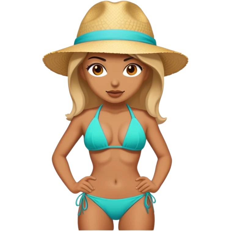 gangster wearing a bikini emoji
