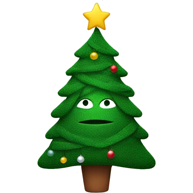 christmas tree wearing a sweater emoji