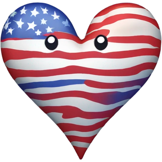 American flag heart emoji