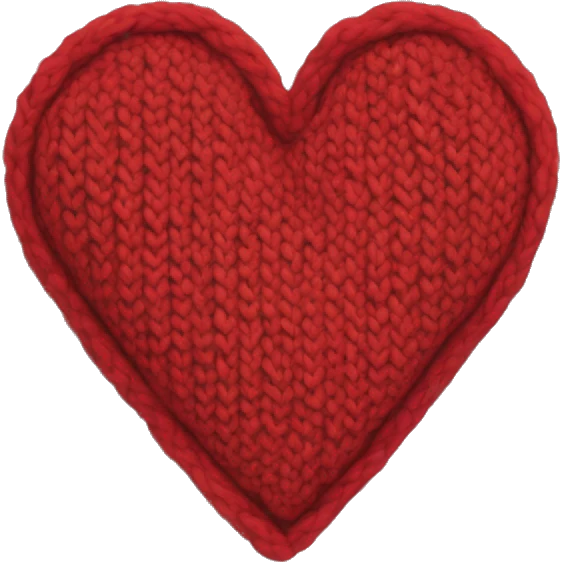 knitted heart emoji