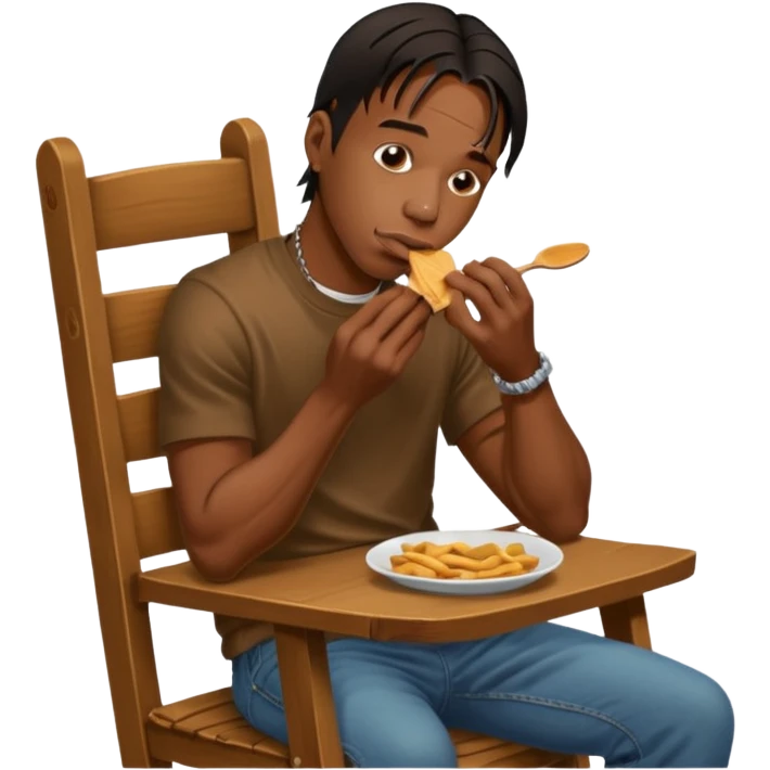 Travis Scott eating a chair  emoji