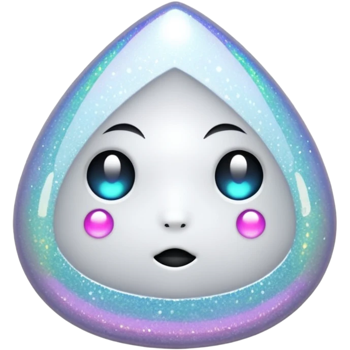 white sparkly goth object, remove background emoji