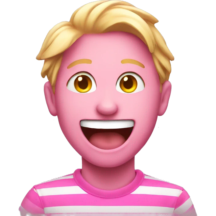 Pink laughing emoji emoji