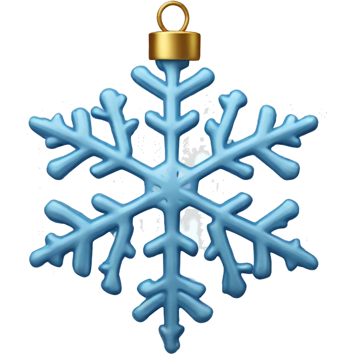 Snowflake Christmas bauble emoji