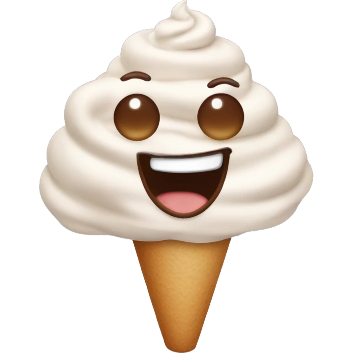 Brown whipped cream emoji