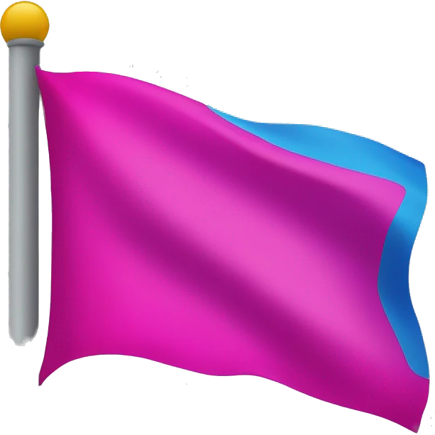Flag with hot pink on top, purple in middle, and blue on bottom emoji