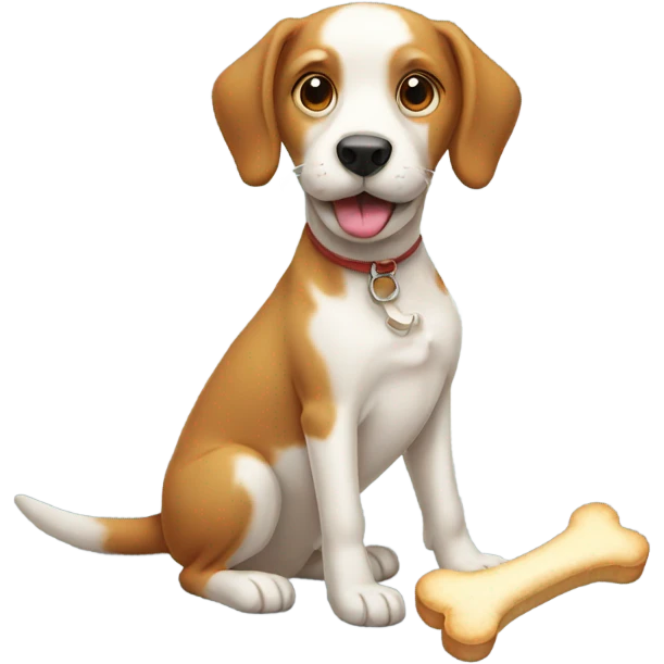 Dog with bone emoji