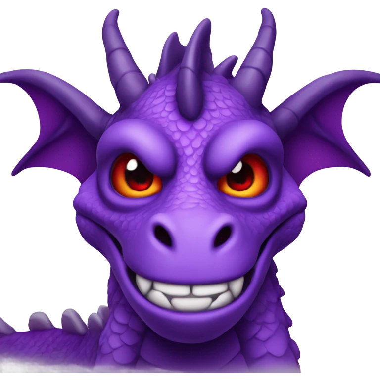 Purple dragon w red eyes like the one at the denver airport emoji