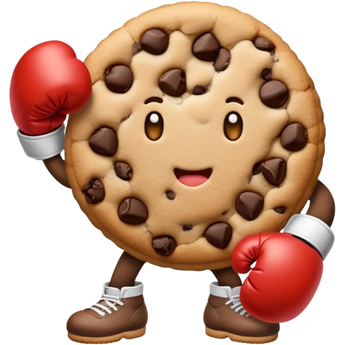 Cookie wearing boxing gloves  emoji